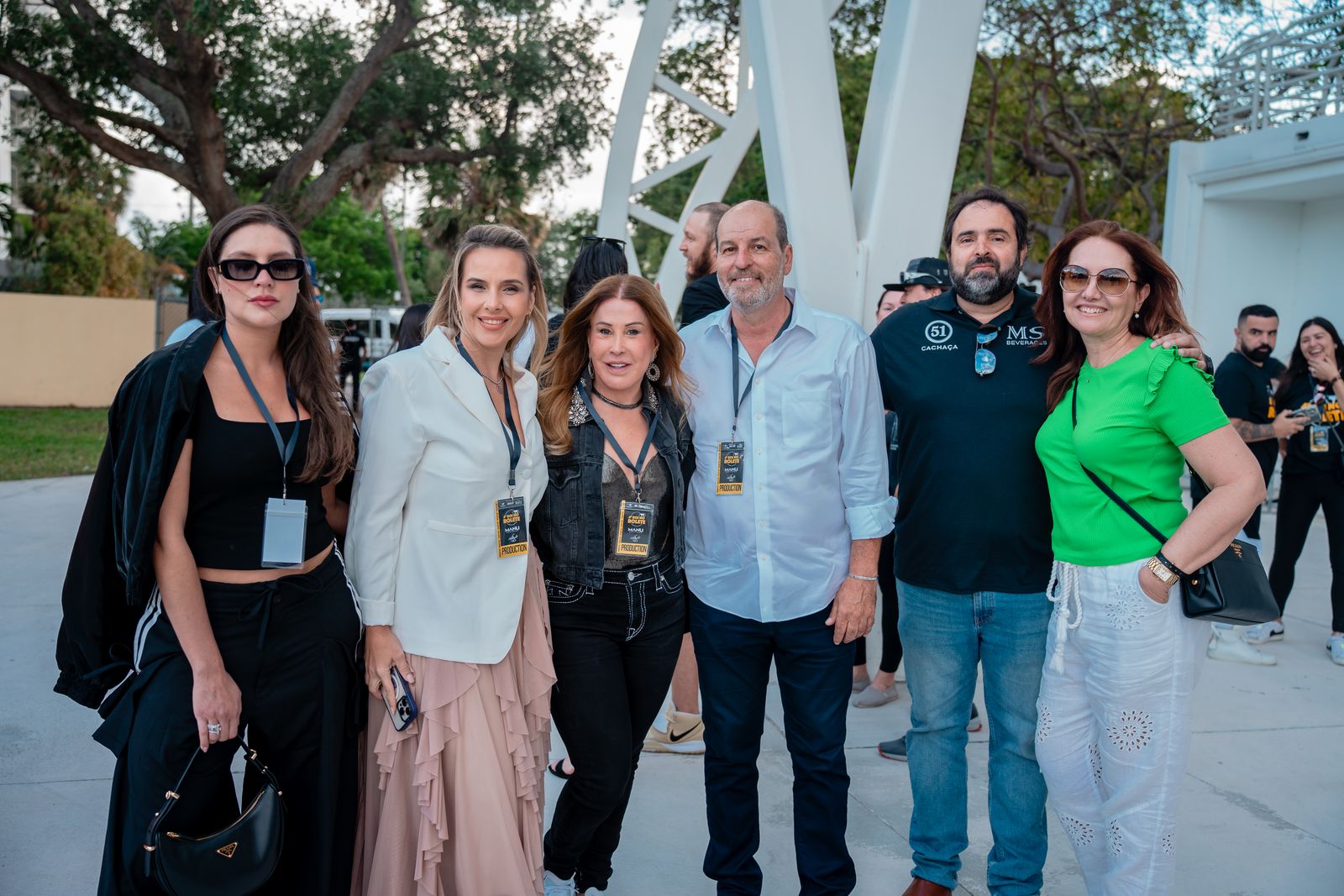 Production and promoter team on site before doors