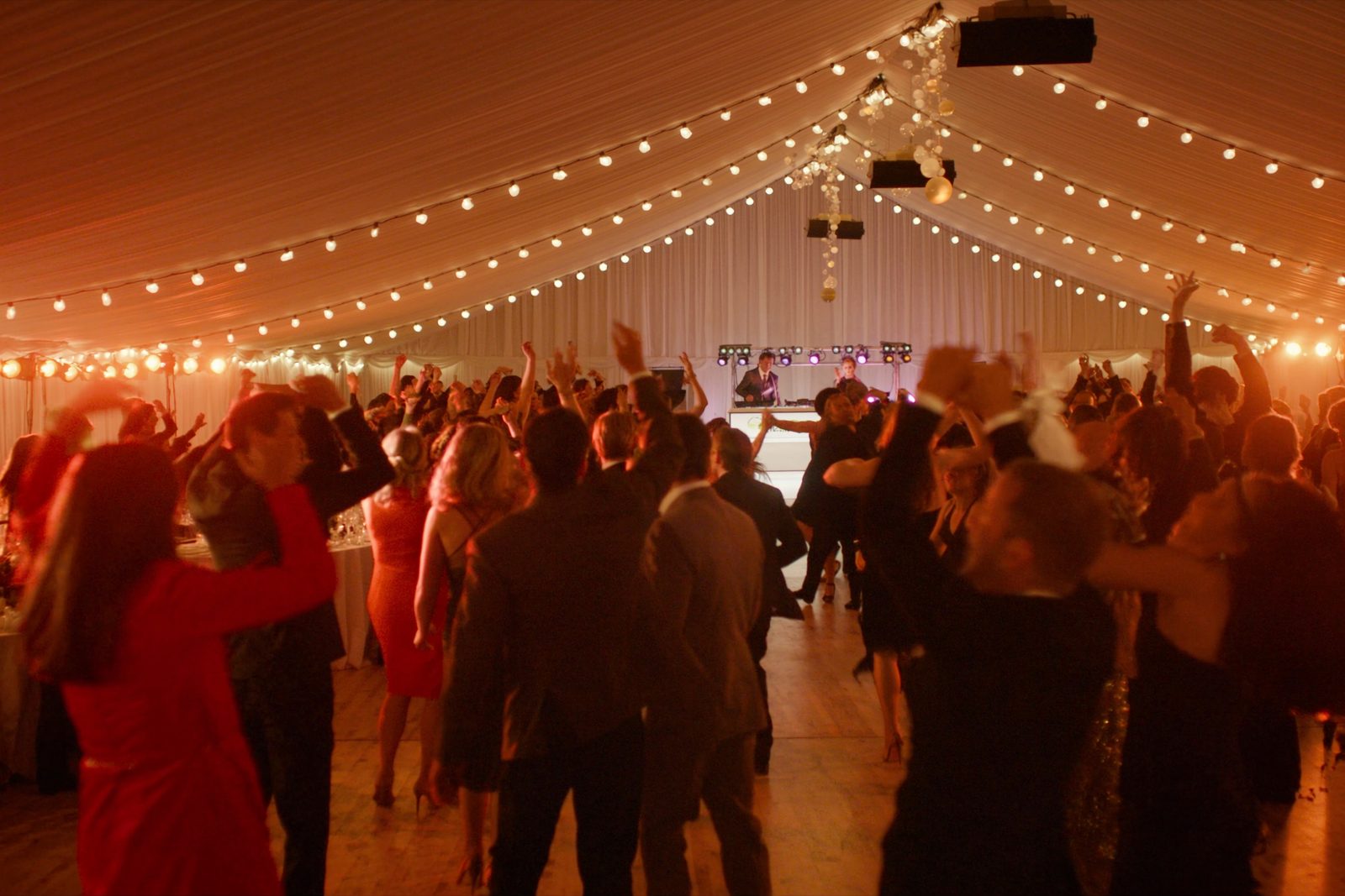 Quinceañera and Sweet 16 dance floor with DJ, uplighting and MC by Evan Halls Productions